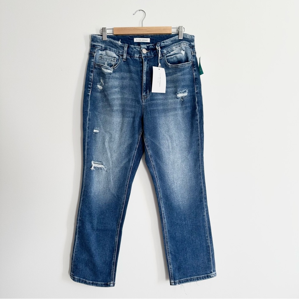 Flying Monkey Ankle Cropped Straight Leg Jeans Size 14W